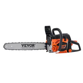 VEVOR Gas Chainsaw, 52CC 18" 2.55HP, Gasoline Powered Chain Saw, Handheld Cordless Petrol Chainsaws for Tree Wood Branch Cutting, Tree Trimming