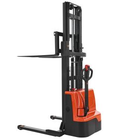 VEVOR Full Electric Pallet Stacker, 3300 lbs Capacity, Pallet Lift Stacker Forklift with Straddle Legs & Forks