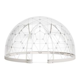 VEVOR Garden Dome Igloo, 15 x 9.5 ft Outdoor Clear Bubble Tent for 10-14 Person, Weatherproof Geodesic Dome Greenhouse with Window