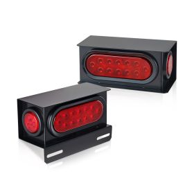 VEVOR Trailer Lights, 10-30V LED Trailer Tail Lights Kit with Stop Brake Turn Tail Clearance (Side) Lamp