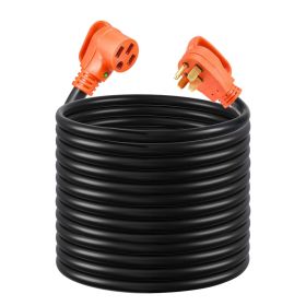 VEVOR 100 FT RV Extension Cord, 50 Amp, 125V 7500W Heavy Duty STW 6/3 + 8/1 Gauge Wire, NEMA 14-50P Male NEMA 14-50R Female Plug, with LED Indica