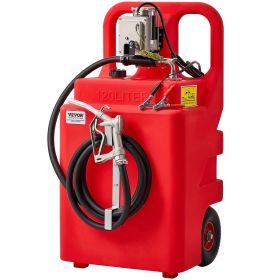 VEVOR Fuel Caddy, 32 Gallon, Portable Fuel Tank with 12V DC 15 GPM Electric Fuel Transfer Pump, 13 ft Delivery Hose & Aluminum Alloy Manual Nozzl