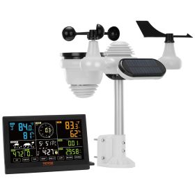 VEVOR 7-in-1 Wireless Weather Station, 7.5 in Color Display, Digital Weather Station Indoor Outdoor