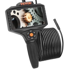 VEVOR Triple Lens Borescope, 5" IPS Screen Inspection Camera with Lights, 8X Zoom 1080P HD Split Screen