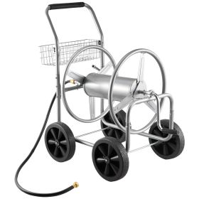 VEVOR Hose Reel Cart, Hold Up to 250 ft of 5/8'' Hose, Garden Water Hose Carts Mobile Tools with 4 Wheels