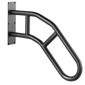 VEVOR Handrails for Outdoor Steps, 29" Length Wall Mount Safety Railings for 1-3 Steps, U-Shaped Handrail with Matte Black Finished