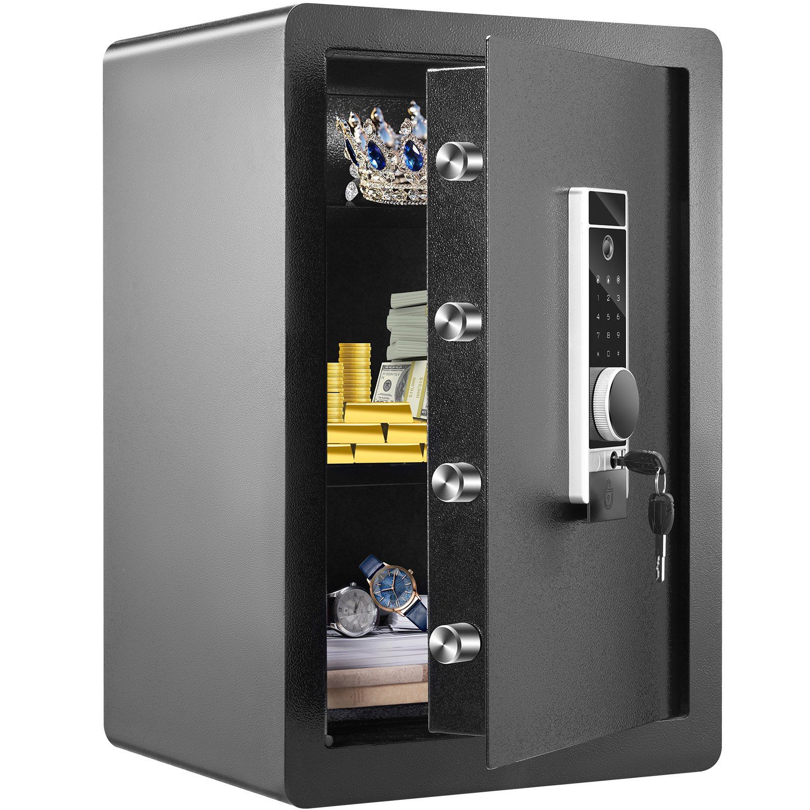 VEVOR Safe, 2.2 Cubic Feet Home Safe, Steel Security Safe with ...
