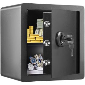 VEVOR Safe, 1.8 Cubic Feet Home Safe, Steel Security Safe with Digital Keypad and 2 Keys, Cabinet Safe with Fire-proof Bag, Protect Cash, Gold