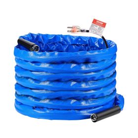 VEVOR 50ft Heated Water Hose for RV, Heated Drinking Water Hose with Corrugated Cover Antifreeze to -45 Fahrenheit , Automatic Self-regulating