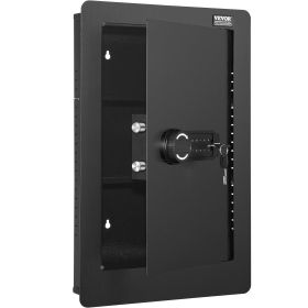VEVOR 25.59" Tall Wall Safe, 3-Tier Hidden Wall Safe with Keypad, 3 Removable Shelves & 6 Key Holders