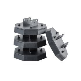 VEVOR RV Leveling Pads, 4-Pack Rubber Trailer Jack Pads, Each with 5000 lbs Capacity, Standard Jack Stabilizer Pad with Large Surface Area