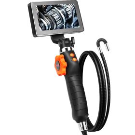 VEVOR Two-Way Articulating Borescope with Light, Inspection Camera with 0.25" Lens, 5" IPS HD Screen