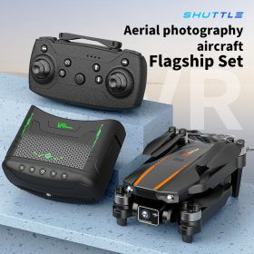 H31 Foldable VR Drone With 360 Flip Camera Adjustable HD Optics Altitude Control Dual Batteries 8-10 Min Flight Bundle Drone Ads Rc Plane (Option: Black)