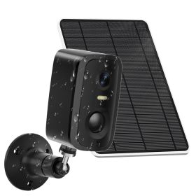 Low Power Security Camera CL30 Outdoor Security Cameras Motion Detected Easy To Set Up Wireless Battery Camera With Solar Panel (Option: 4MP-Black)