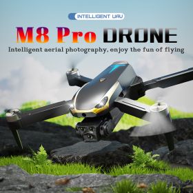 M8 Pro Drone Quadcopter Remote Control Handle Four Axis HD 6K Photography UAV Altitude Fixation Helicopter Toys (Option: Yellow)