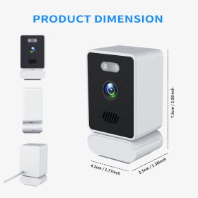 Window-Specific Security Camera, HD Night Vision USB Powered, Mobile Remote Window View, No Wiring Easy Install Home Security Cam (Option: White)